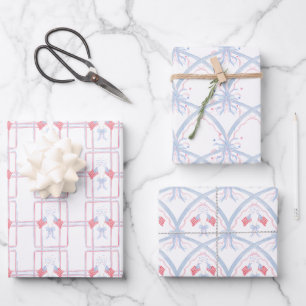 Watercolor 4th of July Fireworks Wrapping Paper Sheet