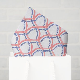 Watercolor 4th of July Red White and Blue Tissue Paper