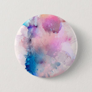 Watercolor 6 Cm Round Badge