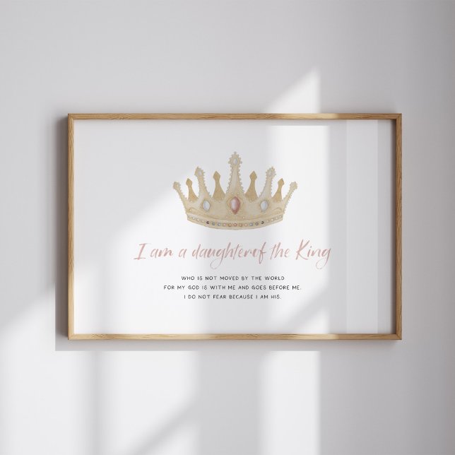 Watercolor a daughter of God with crown poster (Creator Uploaded)
