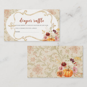 Watercolor a sweet little pumpkin baby shower dia Enclosure Card