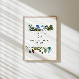 Watercolor a thrill of Hope Christmas poster