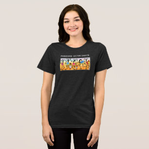 Watercolor Abstract Awesome Sister Dance T-Shirt Tri-Blend Shirt