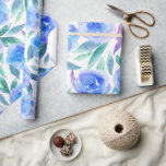 Watercolor abstract blue garden floral pattern wrapping paper<br><div class="desc">Watercolor blue garden floral pattern wrapping paper for Birthday party,  Bridal Shower,  Baby Shower,  Anniversary gift.</div>
