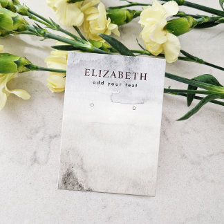 Watercolor Abstract Boho Beach Earring Display  Business Card