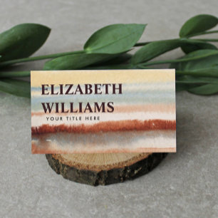 Watercolor Abstract Boho Business Card