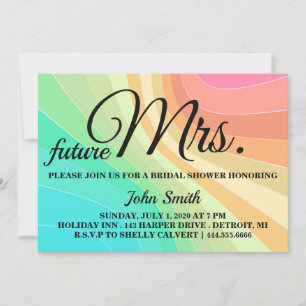 Watercolor Abstract Bridal Shower future Mrs. Invitation