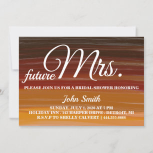 Watercolor Abstract Bridal Shower future Mrs. Invitation