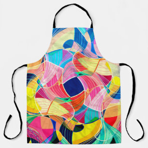 Watercolor abstract colourful background with fant apron