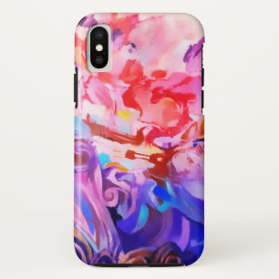 Watercolor Abstract Colourful Brushstrokes Art iPhone X Case