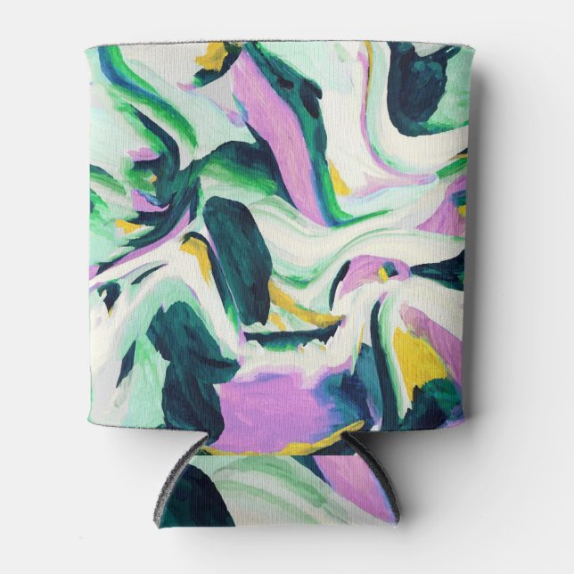 Watercolor abstract, colourful seamless pattern. can cooler (Front)