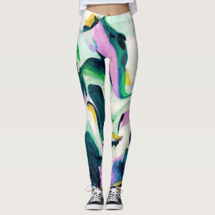 Watercolor abstract, colourful seamless pattern. leggings