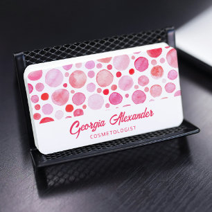 Watercolor Abstract Cosmetologist Beauty Business Card