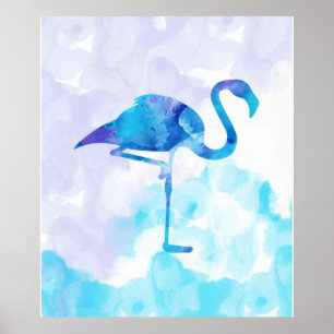 Watercolor Abstract Flamingo Gifts Lovers Poster