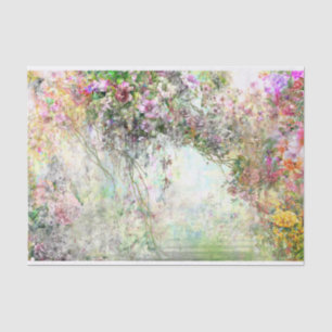 Watercolor Abstract Flowers Near the Pond Tissue Paper