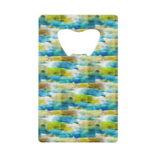 Watercolor abstract green, blue