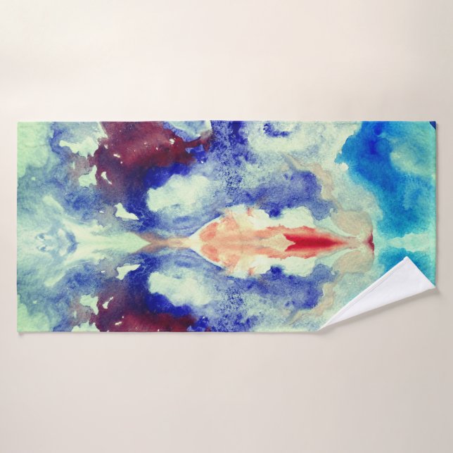 Watercolor Abstract I Bath Towel Set (Bath Towel)