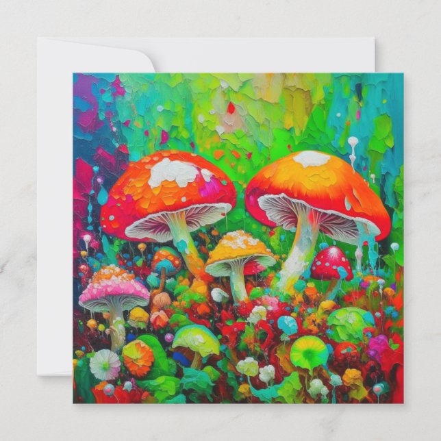 Watercolor Abstract Mushrooms  (Front)