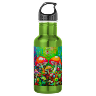 Watercolor Abstract Mushrooms 532 Ml Water Bottle