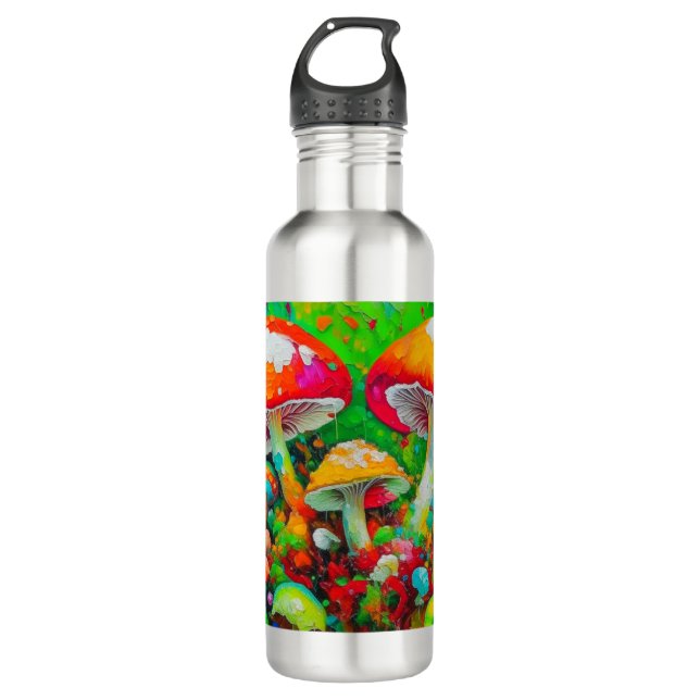 Watercolor Abstract Mushrooms 710 Ml Water Bottle (Front)