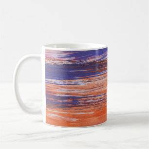 Watercolor Abstract: Orange Blue Blend Coffee Mug