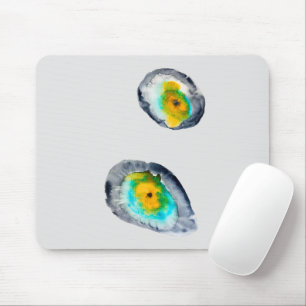 watercolor abstract oyster shells mouse mat