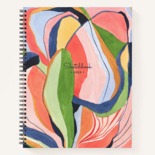 Watercolor Abstract Painting Doodle Sketchbook Notebook