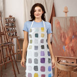 Watercolor Abstract Pattern Apron<br><div class="desc">This apron is decorated with an abstract pattern in soft muted colours.
Because we create our artwork you won’t find this exact design from other designers.
Original Watercolor design © Michele Davies.</div>