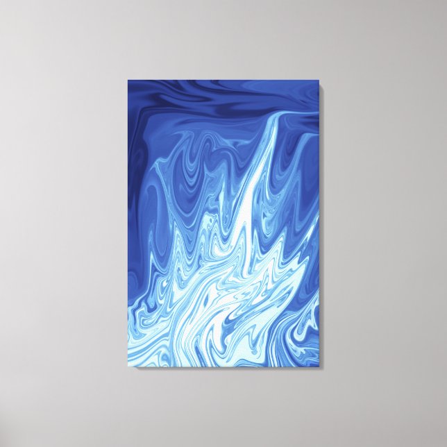 Watercolor abstract pattern canvas print (Front)