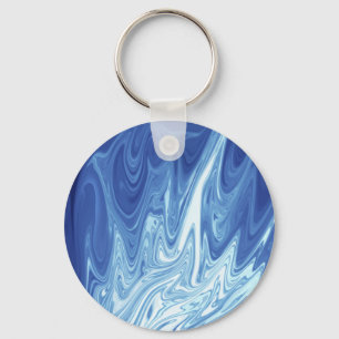 Watercolor abstract pattern key ring
