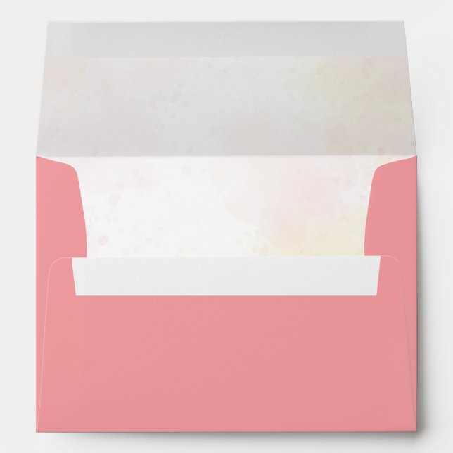 Watercolor abstract pattern wedding envelope (Back (Bottom))