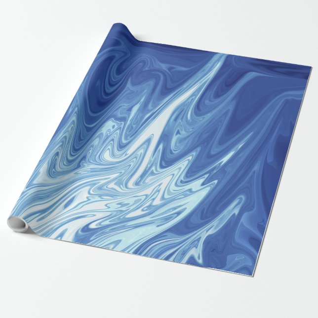 Watercolor abstract pattern wrapping paper (Unrolled)