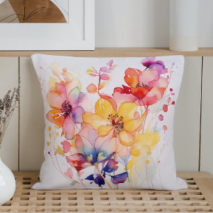 Watercolor Abstract Petal Play Cushion