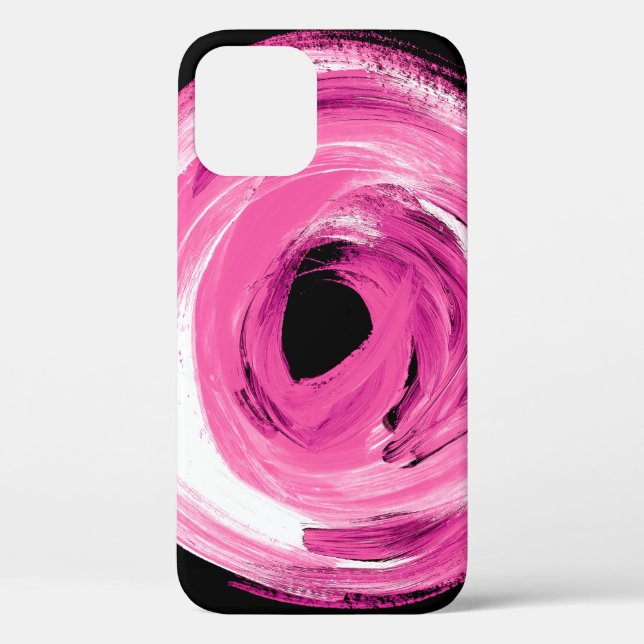 Watercolor abstract pink swirl Case-Mate iPhone case (Back)
