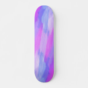 Watercolor Abstract Texture in Pastel Colours Skateboard