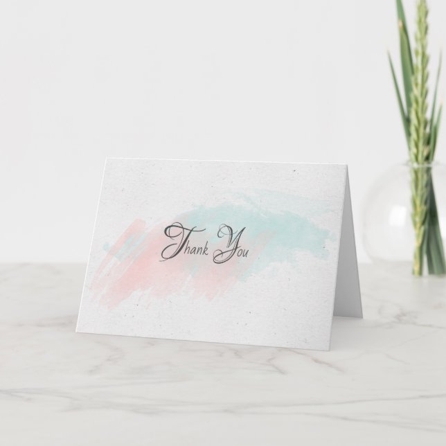 watercolor abstract thank you card (Front)