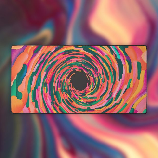 Watercolor Abstract Vibrant Hues Desk Mat (Creator Uploaded)