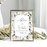 Watercolor Advice and Wishes Poster Sign<br><div class="desc">A watercolor advice and wishes poster sign is a breathtaking piece of art that captures the romance and beauty of a bride-to-be's special day. The soft, delicate hues of the watercolor create a dreamy atmosphere, transporting viewers to a world of natural wonder. The intricate details of each flower and leaf...</div>