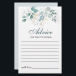 Watercolor Advice Card<br><div class="desc">Stylish advice card for your guests.</div>