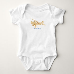 Watercolor Aeroplane Baby Outfit Bodysuit