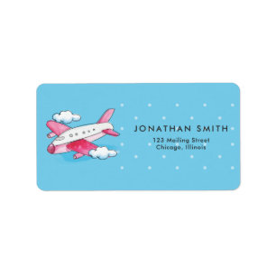 Watercolor Aeroplane Travel Label