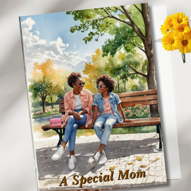 Watercolor African American Mother's Day Card (Creator Uploaded)