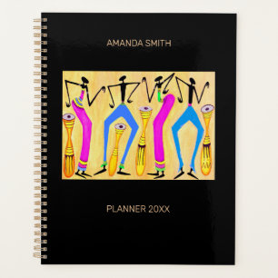 Watercolor African Art, Celebration Dance Planner