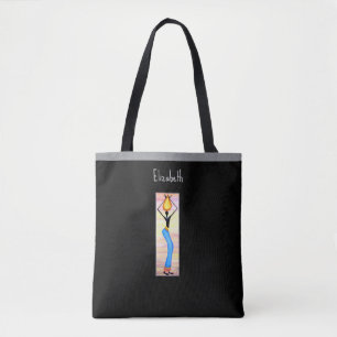 Watercolor, African Art, Coconut oil Seller Tote Bag