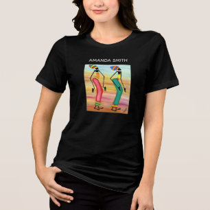 Watercolor African Art Inspirational Walk Tri-Blend Shirt