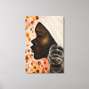 Watercolor - African Beauty Canvas Print