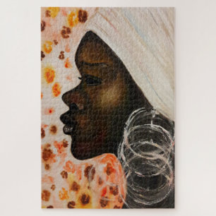 Watercolor - African Beauty - Choose Size Jigsaw Puzzle