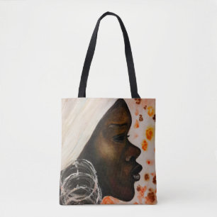Watercolor - African Beauty - Painting Art Modern Tote Bag