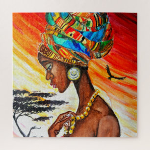 Watercolor - African Princess Jigsaw Puzzle