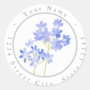 Watercolor Agapanthus Classic Round Sticker